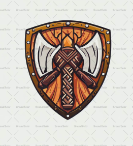 Wikingeraxt und Schild